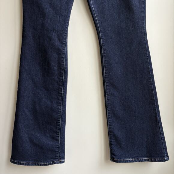 Levis 725 High Rise Bootcut Jeans Size 30 x 30 Dark Wash Stretch Denim - Picture 7 of 14